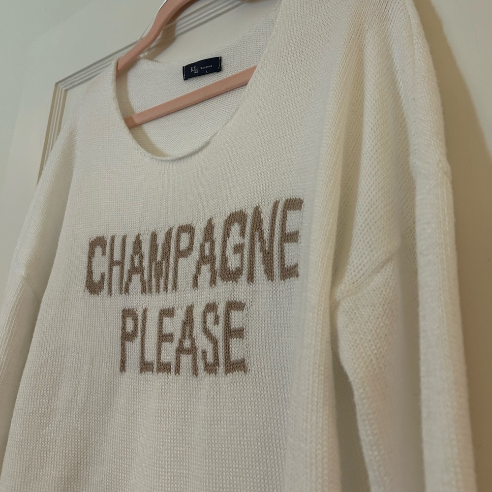 “Champagne Please” KLD Sweater - Picture 2 of 9